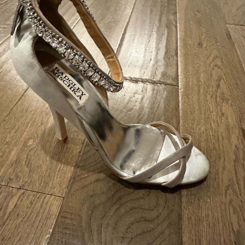 Badgley mischka 7.5 shoes silver . Brand new